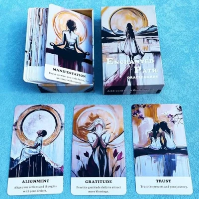 Afbeelding van QCFQCF The Enchanted Path Oracle Cards, kaarten voor beginners, zelfliefde en spirituele groei Deck, Inspirerende begeleiding Tarot ontgrendel je innerlijke magie