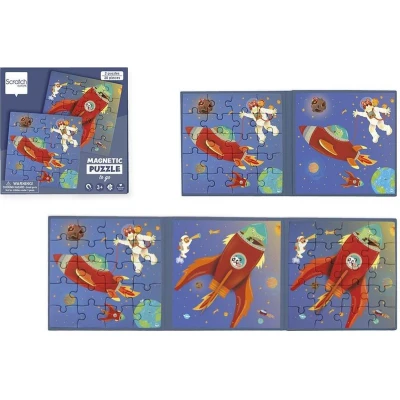 Afbeelding van Scratch europe magnetisch puzzelboek ruimte 2x20st