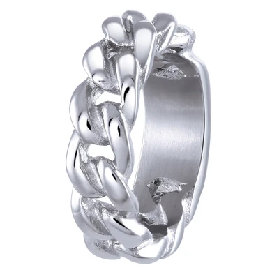 Afbeelding van Lucardi Manilla Ring silvercoloured, Maat: 66, Silver coloured