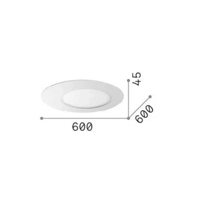 Afbeelding van Ideallux Ideal Lux plafondlamp Iride, wit, Ø 60 cm, metaal