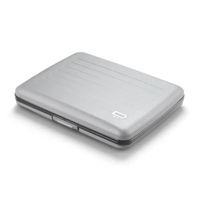 Afbeelding van Ögon Designs V2 Smart Case Large aluminium portemonnee RFID blokkerende kaarthouder Maximaal 10 kaarten en bankbiljetten (Stone Grey)