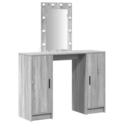 Afbeelding van vidaXL Grijs Sonoma Engineered Wood Standaard Kaptafel Rechthoekig