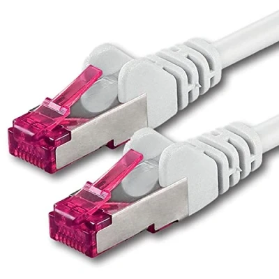 Afbeelding van 5m wit 1 stuk Ethernet Cable Gigabit LAN Netwerkkabel RJ45 CAT6a (10Gb/s) S FTP CAT 6a Lankabel GHMT gecertificeerd PIMF 500 MHz