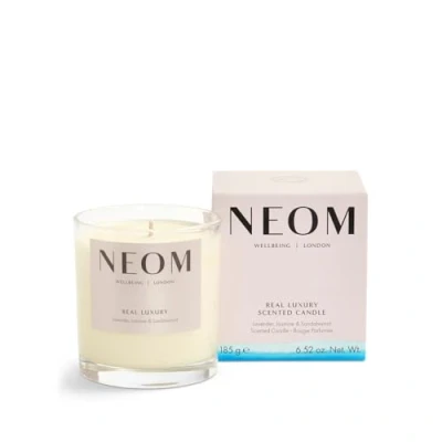 Afbeelding van NEOM Echte Luxe Geurkaars, 1 Wick Lavendel &amp; Palissander Etherische Olie Aromatherapie Kaars Geur tot Ontspanning