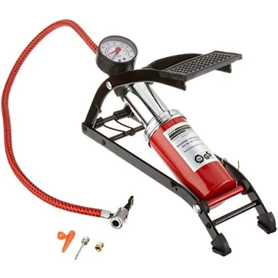 Afbeelding van Mannesmann voetpomp met manometer, M 001 T PR.