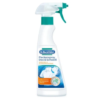Afbeelding van Dr. Beckmann Vlekkenspray Deo &amp; Zweet / Speciale vlekverwijderaar tegen deodorant en zweetvlekken 250 ml