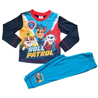 Afbeelding van Paw Patrol pyjama maat 92 Roll with the pyama blauw