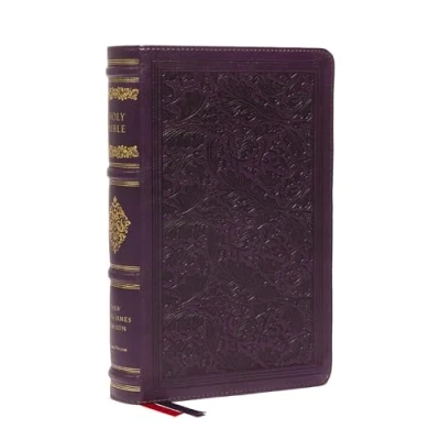Afbeelding van NKJV Large Print Reference Bible, Purple Leathersoft, Red Letter, Comfort (Sovereign Collection): Holy New King James Version