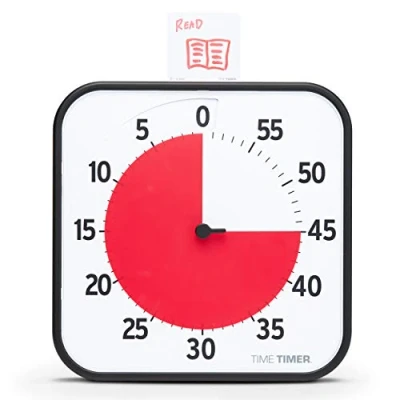 Afbeelding van Time Timer Large 30x30cm Visuele Countdown Tijdmanagement Tool School, Thuis, Kantoor Optioneel Alarm met Sterkte Regelaar Geen Luid Getik Magnetisch (Zwart)