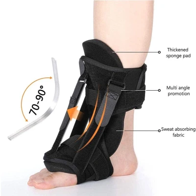 Afbeelding van Nachtspalk voor plantaire fasciitis met boogkussen en massagebal effectieve verlichting van achillespeesontsteking