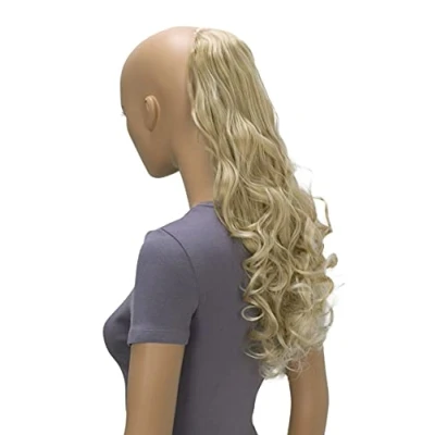Afbeelding van CAISHA 50cm Haarstukje Vlecht Paardenstaart Haarextensies Golvend Lichtblond Mix HC5 1