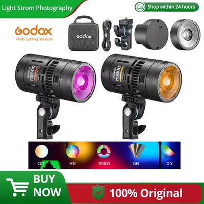 Afbeelding van Godox MS60Bi MS60R RS60Bi RS60R Full/Twee kleuren LED licht gemaakt voor creatieven Filmuitzending en videoproductie