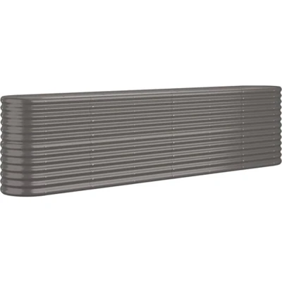 Afbeelding van Plantenbak 260x40x68 cm gepoedercoat staal grijs
