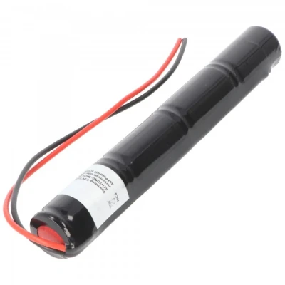 Afbeelding van Noodlichtbatterij NiCd 4.8V 1800mAh L1x4 Sub C met 200 mm kabel aan één zijde geschikt voor 4,8 V batterij