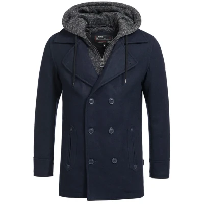 Afbeelding van Indicode Jeans Halflange jas, Heren, Maat: Small, Dark blue