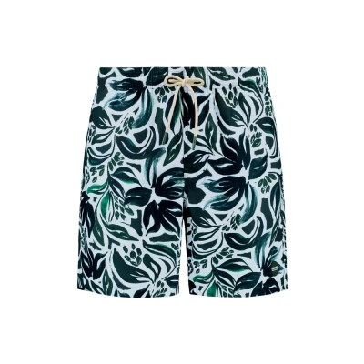 Afbeelding van Shiwi Zwemshorts, Heren, Maat: 3XL, Green floral leaves