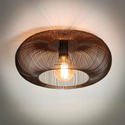 Afbeelding van Fraaai Nevana koper plafondlamp 1L Metaal