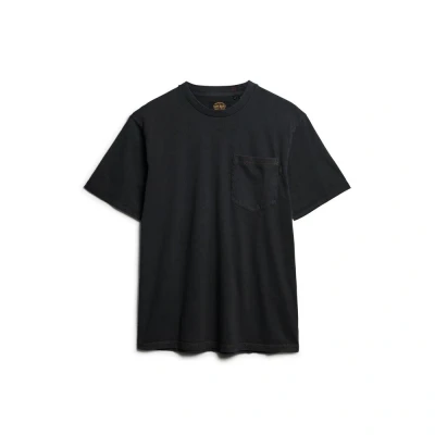 Afbeelding van Superdry Contrast Stitch Pocket Tshirt basic, Heren, Maat: Small, Washed black