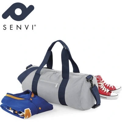 Afbeelding van Senvi Retro Schoudertas Weekendtas Grijs Blauw