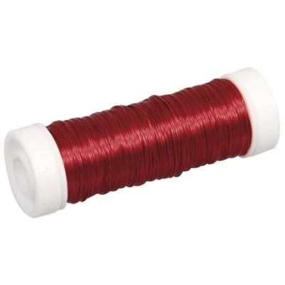 Afbeelding van Rayher Sieraden maken draad rood 0.3 mm dik 50 meter snoer haakdraad bindmaterialen rijgkoord