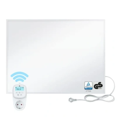 Afbeelding van Bringer Infraroodverwarming infrarood elektrische verwarming met oververhittingsbeveiliging Carbon Crystal verwarmingselement Duits kwaliteitsmerk (450 watt, verwarmingsplaat wifi thermostaat (BRTW))