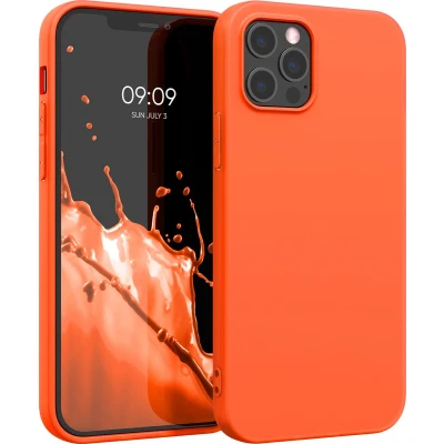 Afbeelding van kwmobile telefoonhoesje compatibel met Apple iPhone 12 Pro Max hoesje Zachte case voor smartphone Back cover in neon oranje