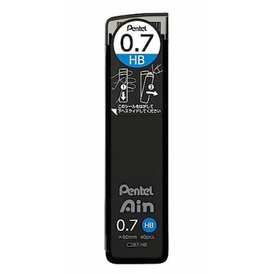 Afbeelding van Pentel Ain Leads Navulling voor mechanisch potlood, 0,7 mm, HB, 40 stuks
