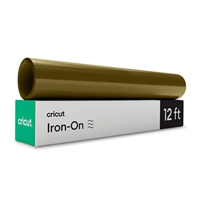 Afbeelding van Cricut Opstrijkbaar goud 3,6 m (12ft) Warmteoverdracht Vinyl Roll (HTV) voor gebruik met alle snijmachines