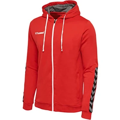 Afbeelding van Hummel Authentic Sweater met rits, Heren, Maat: Medium, True red