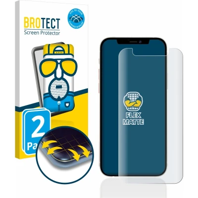 Afbeelding van BROTECT Screenprotector voor Apple iPhone 12 mini Folie Beschermfolie matte volledig dekking (2 Stuks)