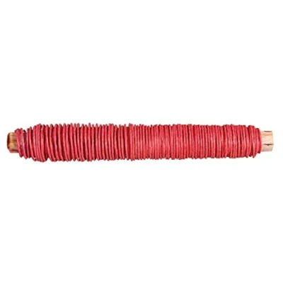 Afbeelding van Rayher 24116287 papierdraad, 0,55 mm ø, op houten wikkel 50 g, ca. 20 m, knutseldraad, papier omwikkelde draad, klassiek rood