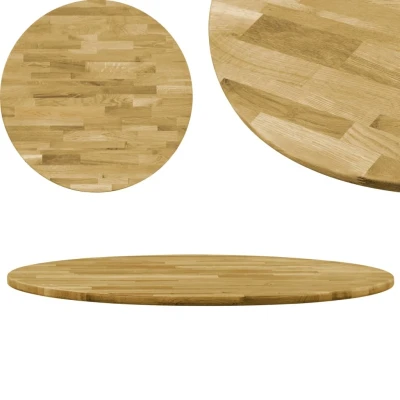 Afbeelding van Tafelblad rond 23 mm 700 massief eikenhout