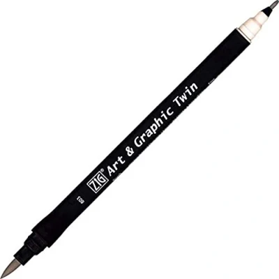 Afbeelding van ZIG Art &amp; Graphic Twin Tip brush marker Gray Tint