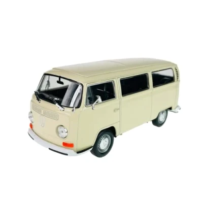 Afbeelding van Welly Volkswagen T2 Cream White Beige Bus Transporter 1967 1979 1/24 Model Auto De Cast Nieuw in Box
