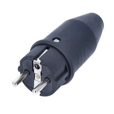 Afbeelding van AS Schwabe 61412 Stekker met randaarde Massief rubber 230 V Zwart IP44