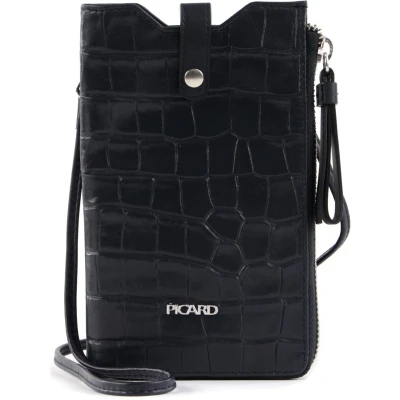 Afbeelding van PICARD Leren Schoudertas mobiele telefoon Dundee 1 Phone Bag Ozean Blauw