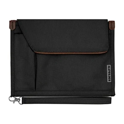 Afbeelding van A5 Conferentiemap Business Organiser Zakje Kladblok Draagt Zaak Portefeuille organisator (Jet Black)
