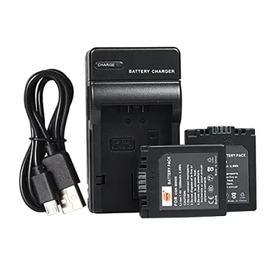 Afbeelding van DSTE S002E Camera Accu (2 stuks) en oplader compatibel met Panasonic Lumix DMC FZ1, FZ2, FZ3, FZ4, FZ5, FZ10, FZ15, FZ20