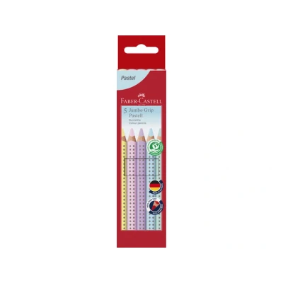 Afbeelding van Faber Castell kleurpotlood Jumbo Grip pastel etui 5 stuks FC 110991