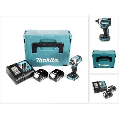 Afbeelding van Makita DTD 154 RFJ accu slagmoersleutel 18V 1/4&quot; 175Nm borstelloos + 2x oplaadbare 3.0Ah lader Makpac