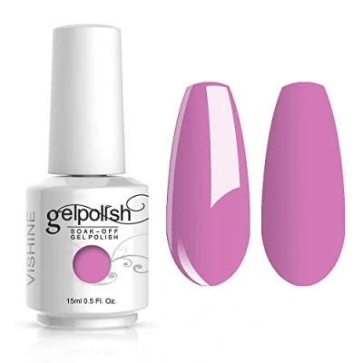 Afbeelding van Vishine GelPolish Soak Off nagellak, semi permanent, UV, LED, manicure, gel, orchidee (1410)