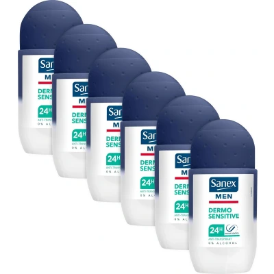 Afbeelding van 6x Sanex Men Dermo Sensitive Deoroller 50ml