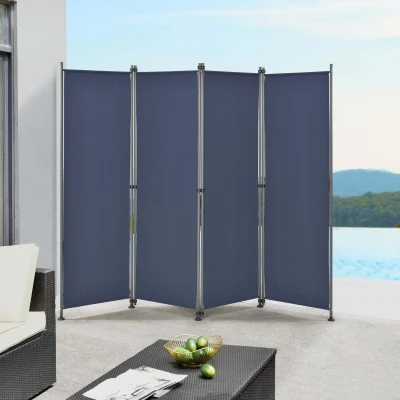 Afbeelding van Tuinscherm scheidingswand zonwering 170x215 cm donkerblauw