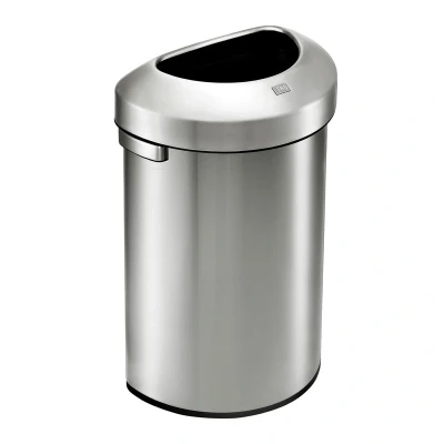 Afbeelding van Afvalbak EKO Urban Semi round 80L Mat RVS