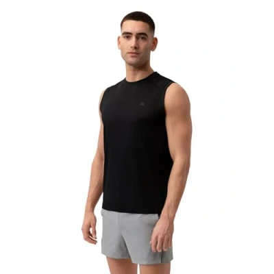 Afbeelding van DANISH ENDURANCE Sport Tank Top voor Heren Quick Dry Gerecycelde Materialen Zwart M