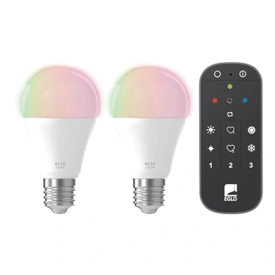 Afbeelding van EGLO connect.z Smart Starterspakket 2x E27 RGB LED lampen Afstandsbediening Zigbee