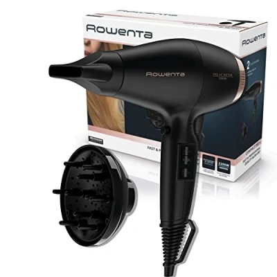 Afbeelding van Rowenta Compact Pro CV6930 Haardroger, hoog vermogen, 220 W, professionele AC motor, 4 instellingen/temperatuur, koude lucht, 9 mm concentratormondstuk, krultang