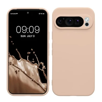 Afbeelding van kwmobile telefoonhoesje geschikt voor Google Pixel 9 Pro Hoesje smartphone Precisie camera uitsnede In kokosmelk