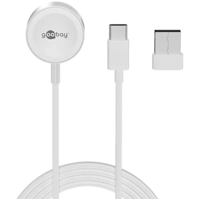Afbeelding van Apple Watch lader Goobay (Draagbaar, Magnetisch, Wit)