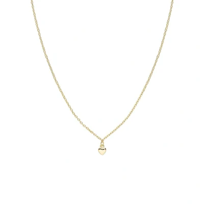 Afbeelding van Lucardi Kinder Zilveren goldplated Ketting hartje 925 Zilver Goudkleurig 41 cm